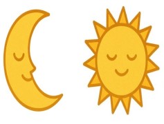 moon and sun